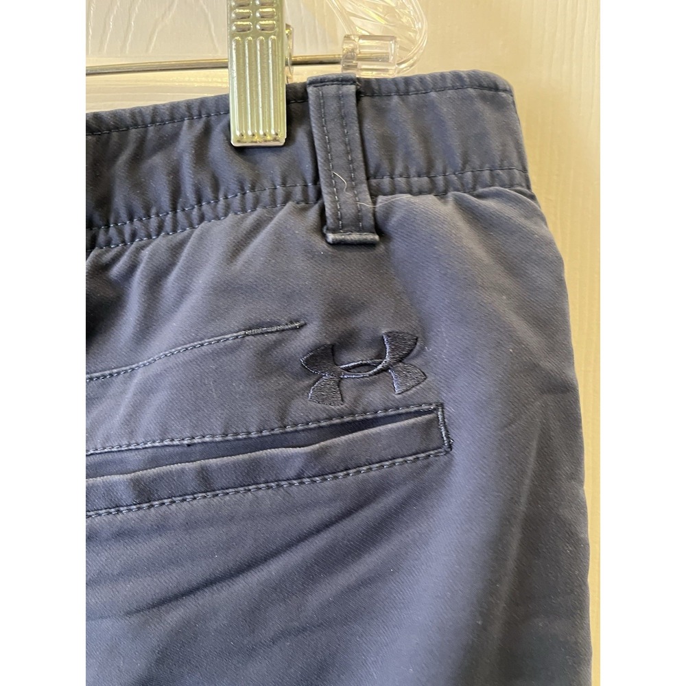 Under Armour Men's 40 x 32 1350053 Navy Blue Straight Leg Tech Golf Pants Chino - Picture 4 of 7